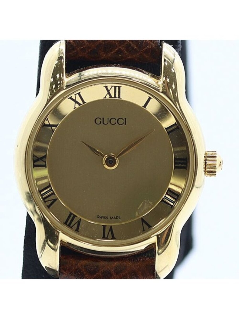 Gucci Round Gold Dial Watch